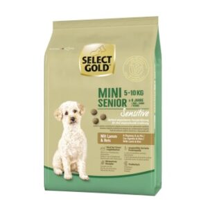 Hundefutter SELECT GOLD Sensitive Mini Senior Lamm – Hochwertiges Futter für empfindliche Senioren-Hunde