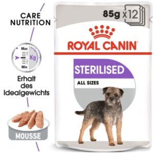 Hundefutter ROYAL CANIN Sterilised Adult Mousse 12×85 g