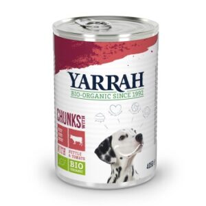 Hundefutter Yarrah Bio Adult Bröckchen Rind 12×405 g