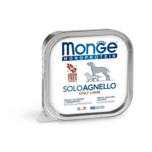 Hundefutter Monge Monoprotein Grainfree Paté Lamm 24x150g