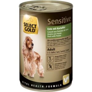 Hundefutter SELECT GOLD Sensitive Adult Ente mit Kartoffel 12×400 g